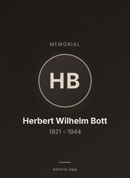 Memorial portrait of Herbert Wilhelm Bott