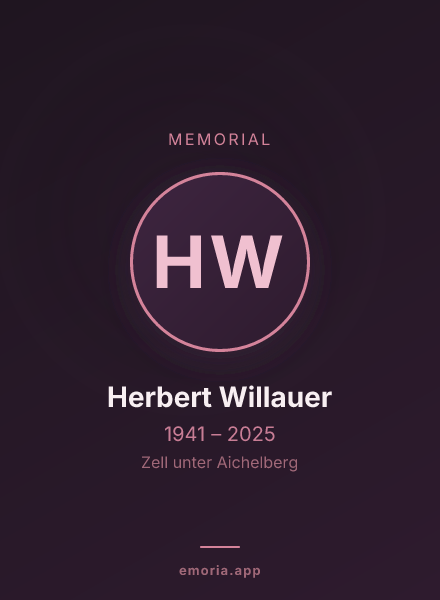 Memorial portrait of Herbert Willauer
