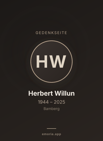 Gedenkportrait von Herbert Willun