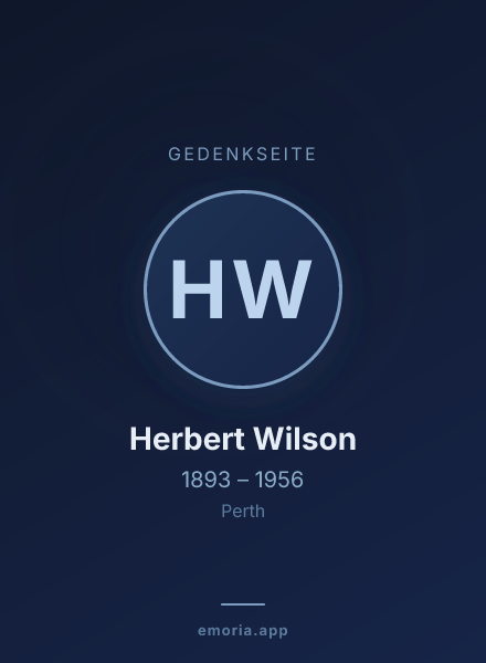 Gedenkportrait von Herbert Wilson