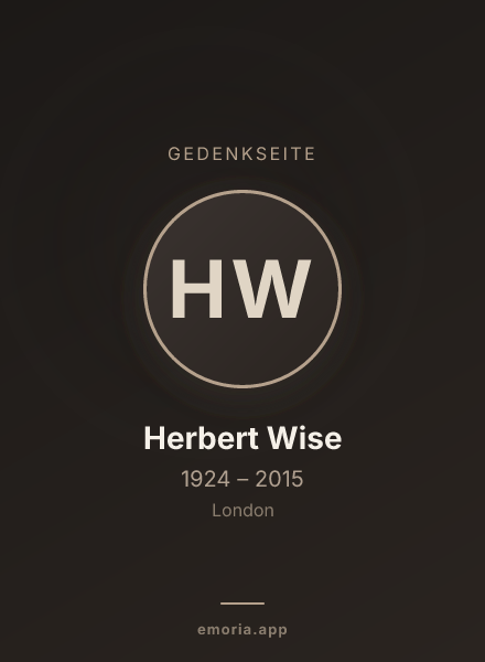 Gedenkportrait von Herbert Wise