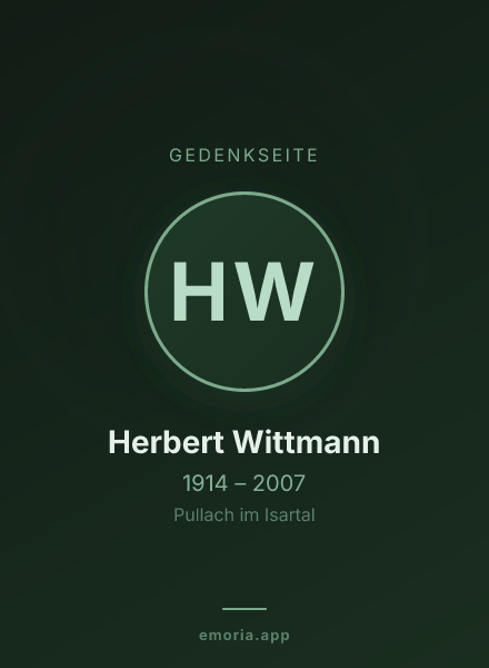 Gedenkportrait von Herbert Wittmann
