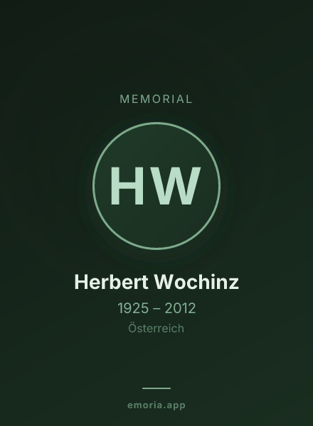 Memorial portrait of Herbert Wochinz