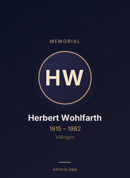 Memorial portrait of Herbert Wohlfarth