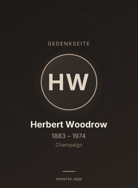 Gedenkportrait von Herbert Woodrow