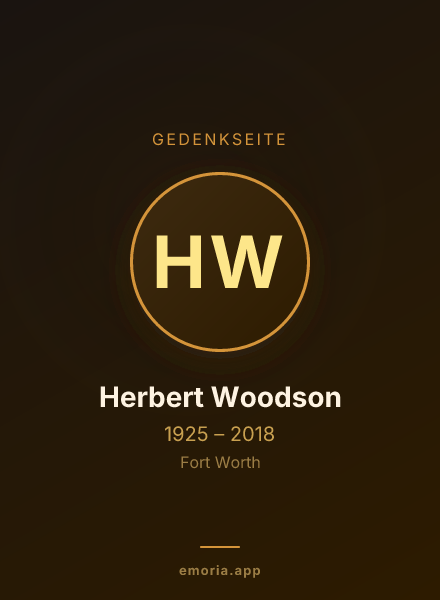 Gedenkportrait von Herbert Woodson