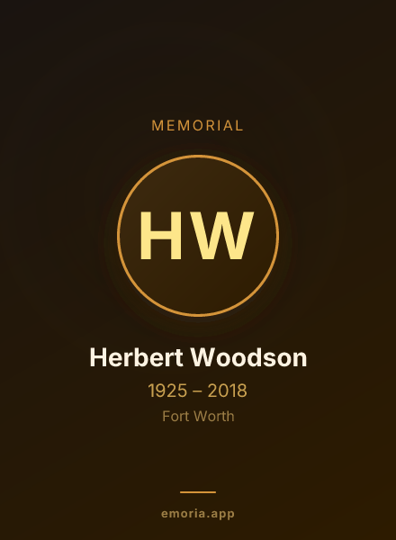 Memorial portrait of Herbert Woodson