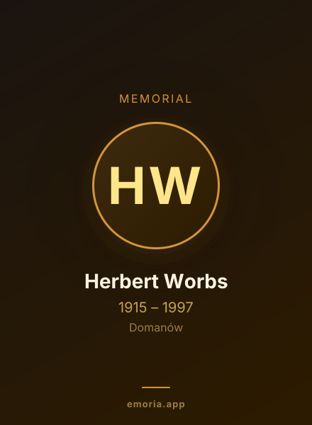 Memorial portrait of Herbert Worbs