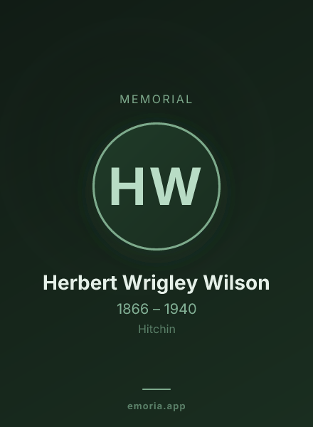 Memorial portrait of Herbert Wrigley Wilson
