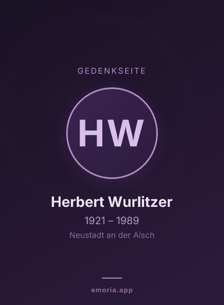 Gedenkportrait von Herbert Wurlitzer