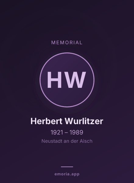 Memorial portrait of Herbert Wurlitzer