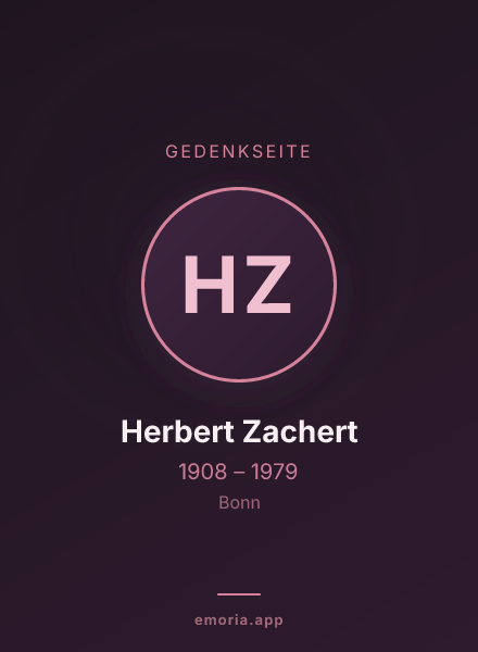 Gedenkportrait von Herbert Zachert