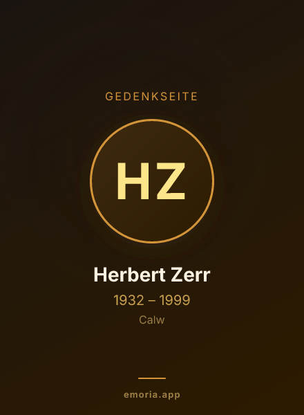 Gedenkportrait von Herbert Zerr