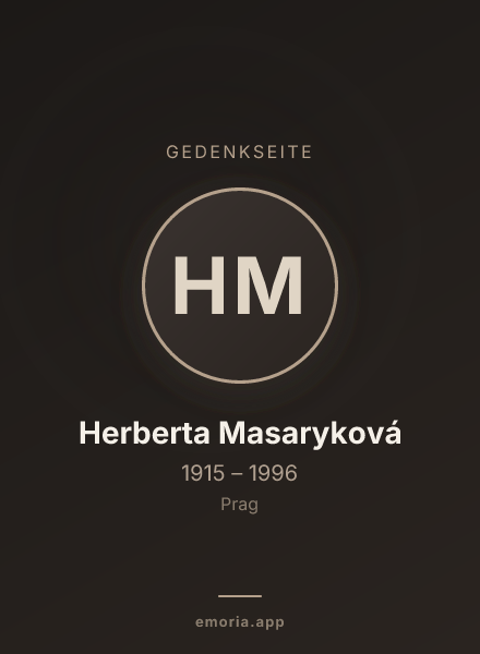 Gedenkportrait von Herberta Masaryková