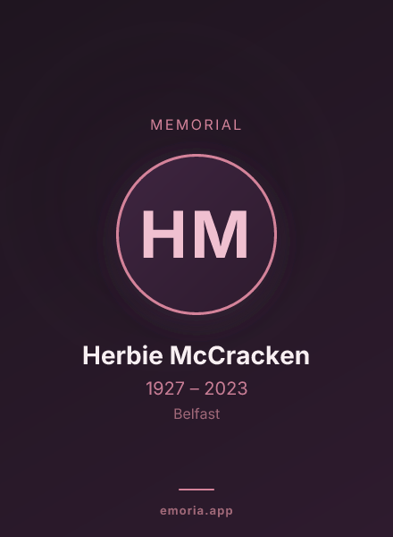 Memorial portrait of Herbie McCracken