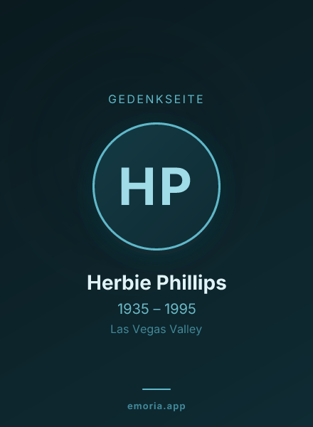 Gedenkportrait von Herbie Phillips