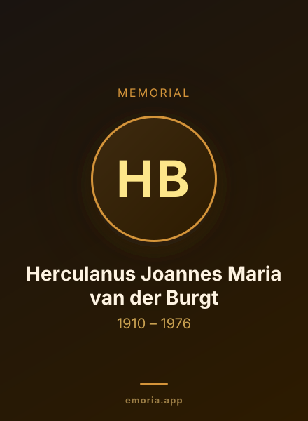 Memorial portrait of Herculanus Joannes Maria van der Burgt