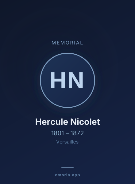 Memorial portrait of Hercule Nicolet