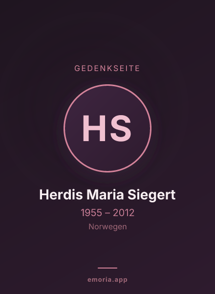 Gedenkportrait von Herdis Maria Siegert
