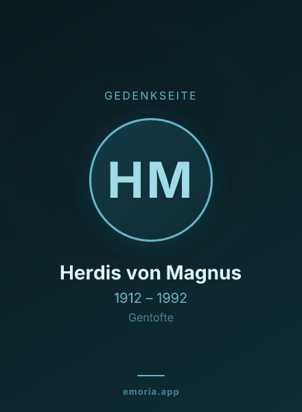 Gedenkportrait von Herdis von Magnus