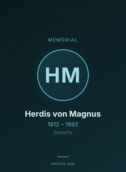Memorial portrait of Herdis von Magnus