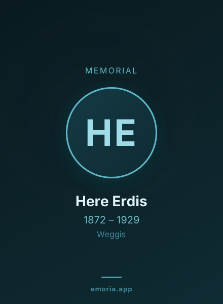 Memorial portrait of Here Erdis