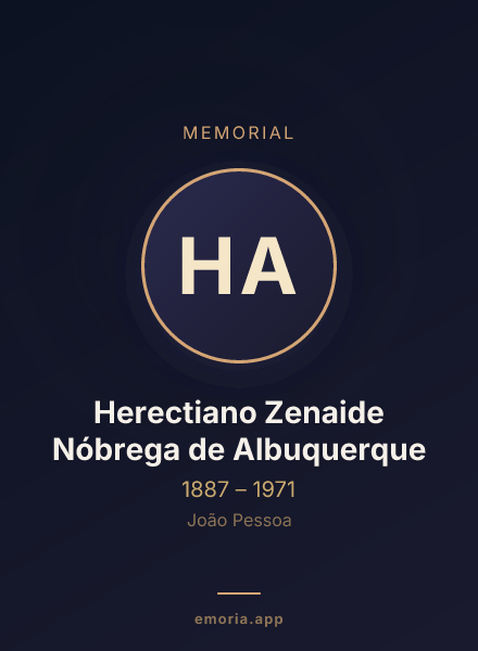 Memorial portrait of Herectiano Zenaide Nóbrega de Albuquerque