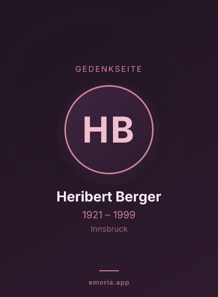 Gedenkportrait von Heribert Berger