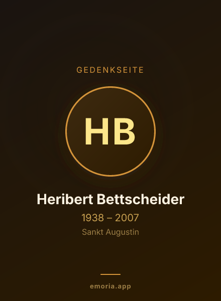 Gedenkportrait von Heribert Bettscheider