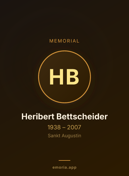 Memorial portrait of Heribert Bettscheider