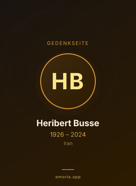 Gedenkportrait von Heribert Busse