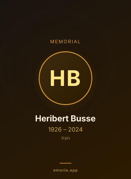 Memorial portrait of Heribert Busse