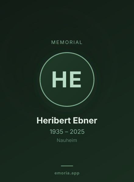 Memorial portrait of Heribert Ebner