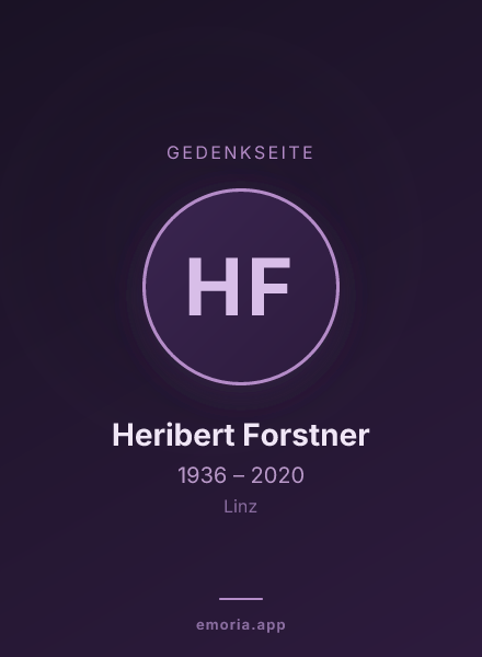 Gedenkportrait von Heribert Forstner