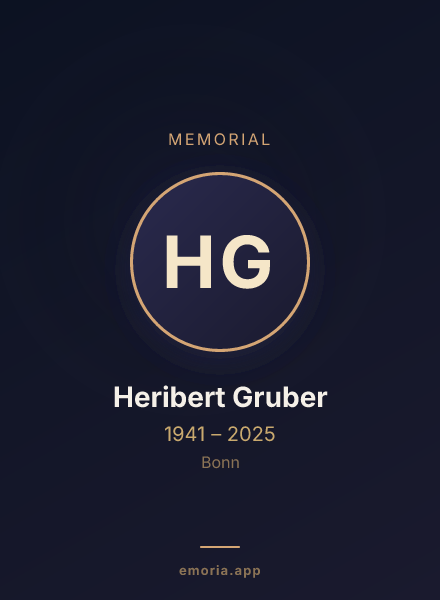 Memorial portrait of Heribert Gruber