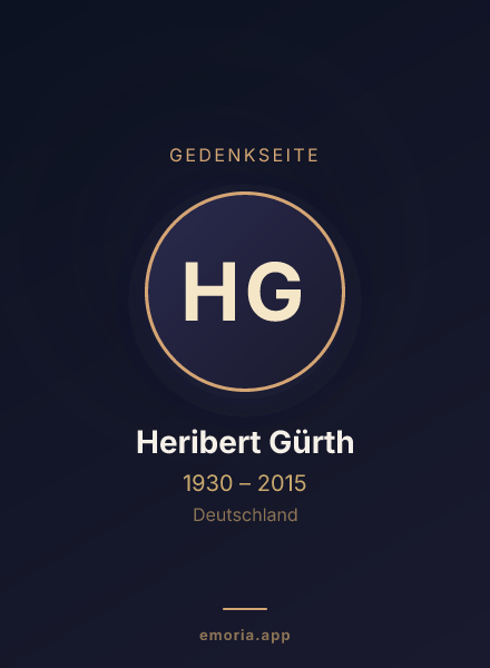 Gedenkportrait von Heribert Gürth