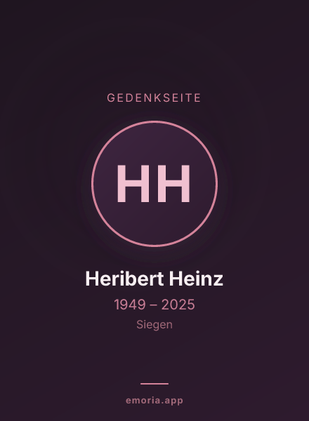 Gedenkportrait von Heribert Heinz