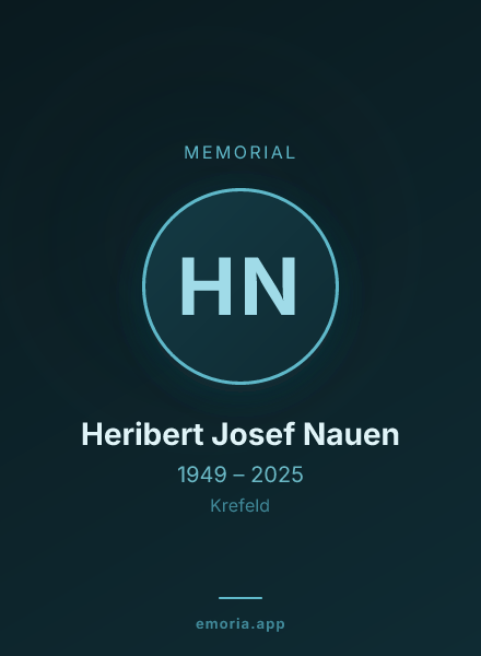 Memorial portrait of Heribert Josef Nauen