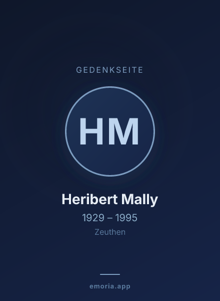 Gedenkportrait von Heribert Mally