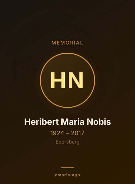 Memorial portrait of Heribert Maria Nobis