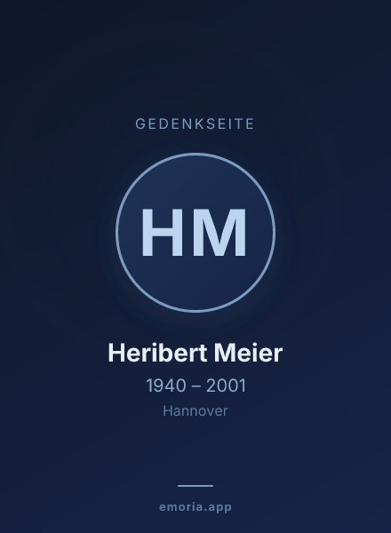 Gedenkportrait von Heribert Meier