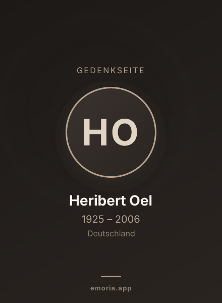 Gedenkportrait von Heribert Oel