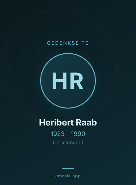 Gedenkportrait von Heribert Raab