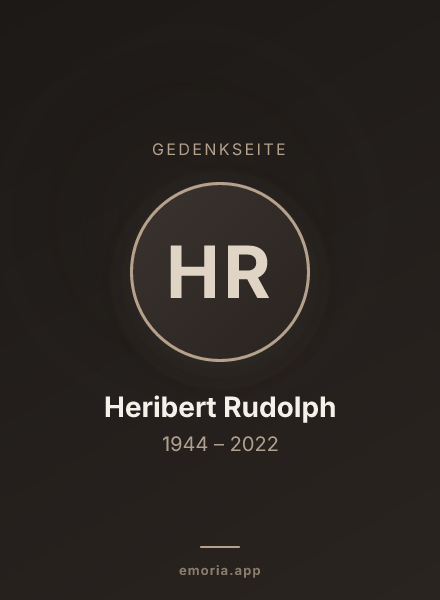 Gedenkportrait von Heribert Rudolph