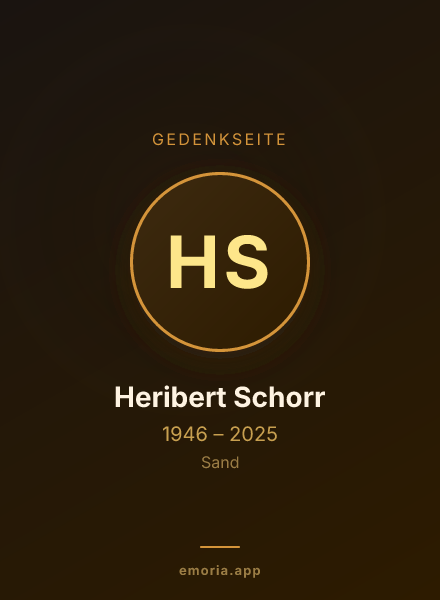 Gedenkportrait von Heribert Schorr