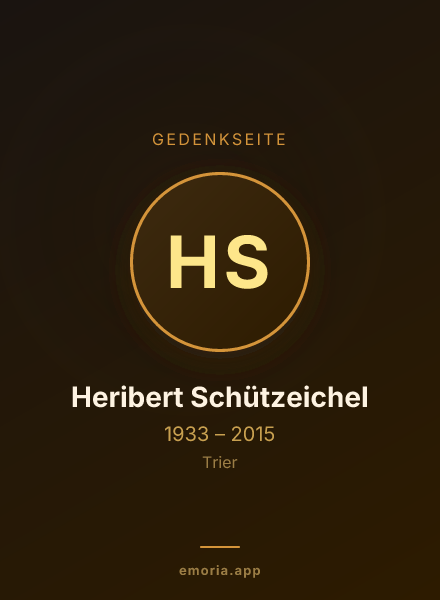 Gedenkportrait von Heribert Schützeichel