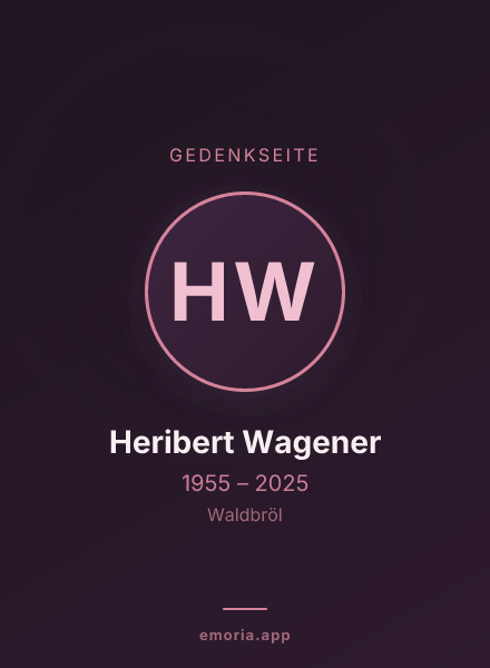 Gedenkportrait von Heribert Wagener