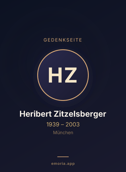 Gedenkportrait von Heribert Zitzelsberger
