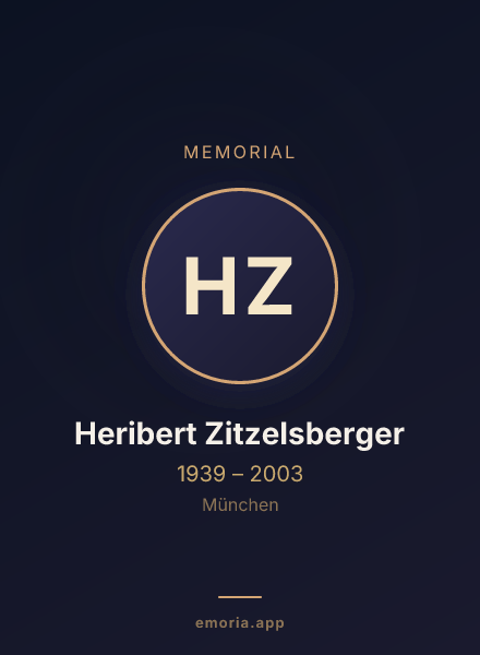 Memorial portrait of Heribert Zitzelsberger