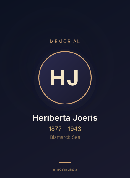 Memorial portrait of Heriberta Joeris